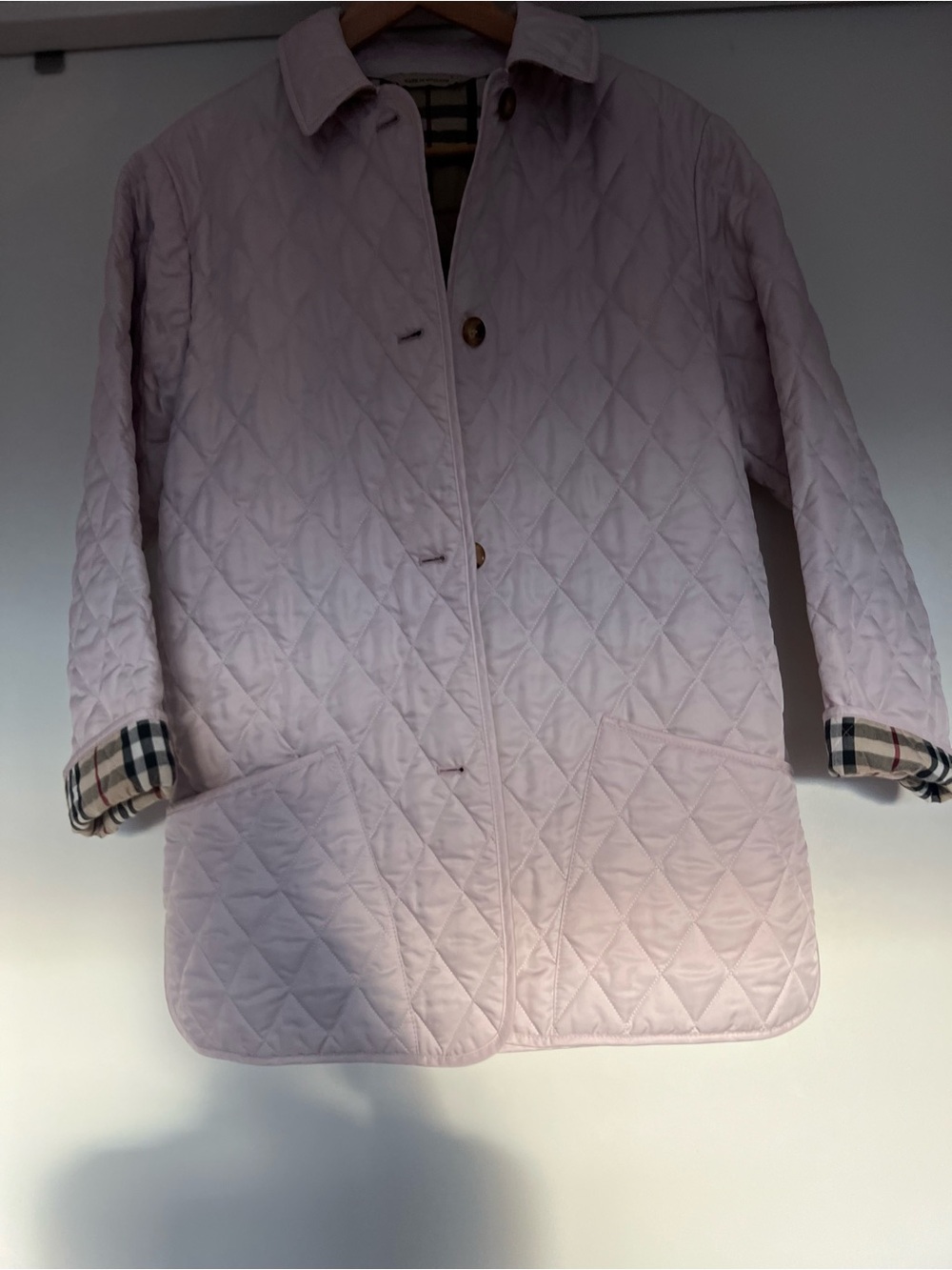 Burberry London Women's Quilted Light Pink Jacket